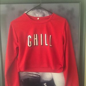 CHILL ♥️ cropped sweatshirt